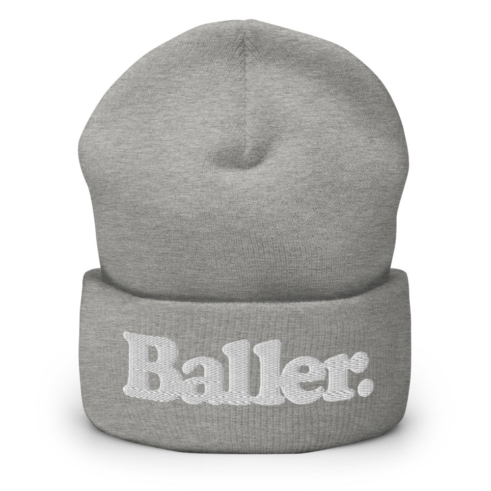Baller Platinum Edition Cuffed Beanie - BALLER MERCH