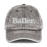 Baller Platinum Edition Signature Vintage Cap - BALLER MERCH